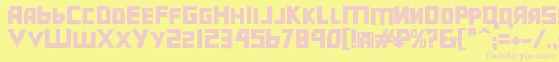 Bolshevikbd Font – Pink Fonts on Yellow Background