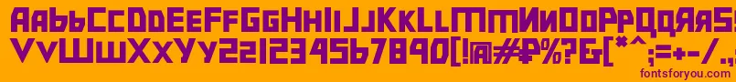 Bolshevikbd Font – Purple Fonts on Orange Background