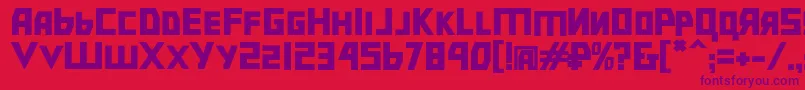 Bolshevikbd Font – Purple Fonts on Red Background