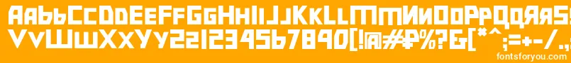 Bolshevikbd Font – White Fonts on Orange Background