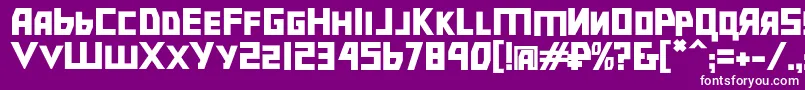 Bolshevikbd Font – White Fonts on Purple Background