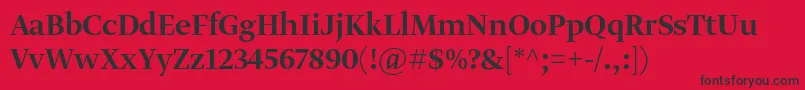 GretadisplayproMedium Font – Black Fonts on Red Background