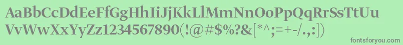 GretadisplayproMedium Font – Gray Fonts on Green Background