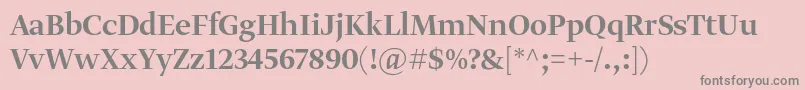 GretadisplayproMedium Font – Gray Fonts on Pink Background