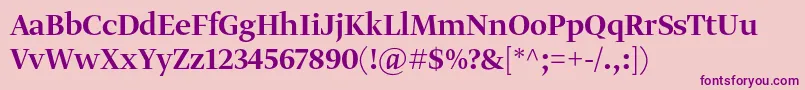 GretadisplayproMedium Font – Purple Fonts on Pink Background