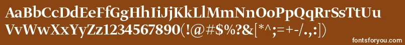GretadisplayproMedium Font – White Fonts on Brown Background