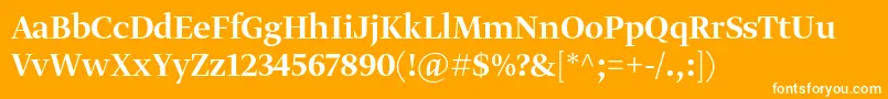 GretadisplayproMedium Font – White Fonts on Orange Background