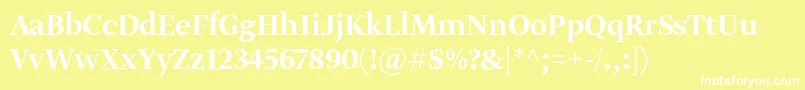 GretadisplayproMedium Font – White Fonts on Yellow Background