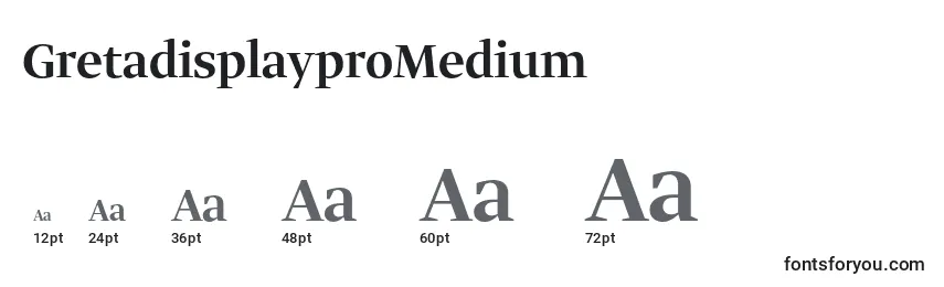 GretadisplayproMedium Font Sizes