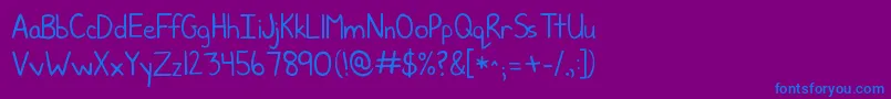 Шрифт Kgjunebug – синие шрифты на фиолетовом фоне