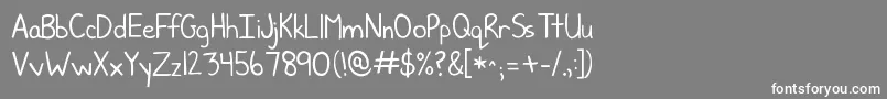 フォントKgjunebug – 灰色の背景に白い文字
