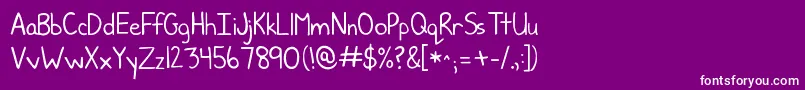 Kgjunebug Font – White Fonts on Purple Background