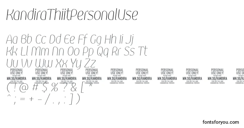 KandiraThiitPersonalUse Font – alphabet, numbers, special characters