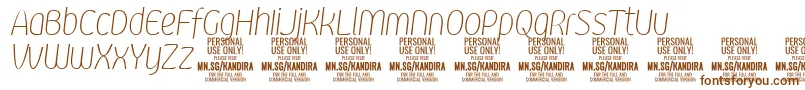 KandiraThiitPersonalUse Font – Brown Fonts