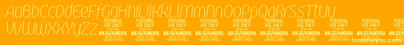 KandiraThiitPersonalUse Font – Yellow Fonts on Orange Background