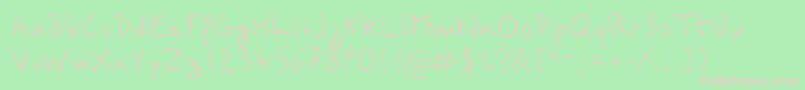 ComiliBook Font – Pink Fonts on Green Background