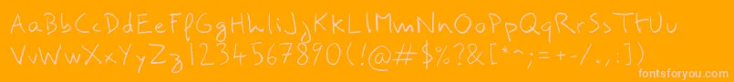 ComiliBook Font – Pink Fonts on Orange Background