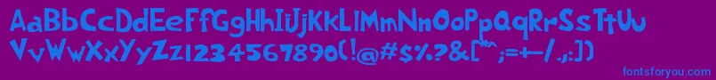 MorningDog Font – Blue Fonts on Purple Background