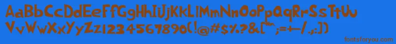 MorningDog Font – Brown Fonts on Blue Background