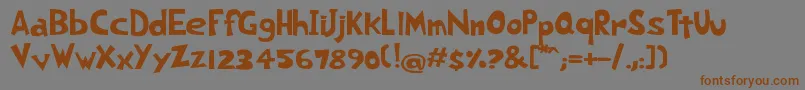 MorningDog Font – Brown Fonts on Gray Background