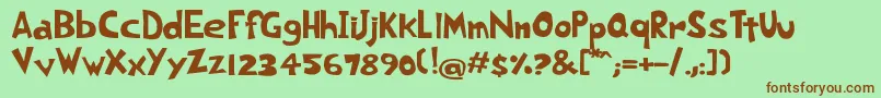 MorningDog Font – Brown Fonts on Green Background