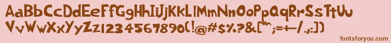 MorningDog Font – Brown Fonts on Pink Background
