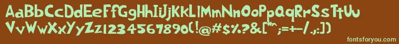 MorningDog Font – Green Fonts on Brown Background
