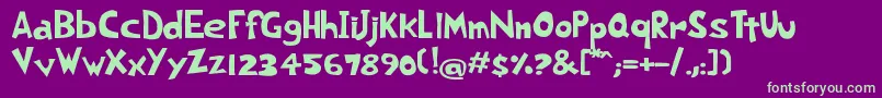 MorningDog Font – Green Fonts on Purple Background