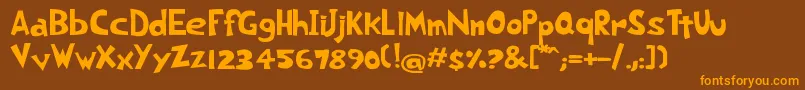MorningDog Font – Orange Fonts on Brown Background