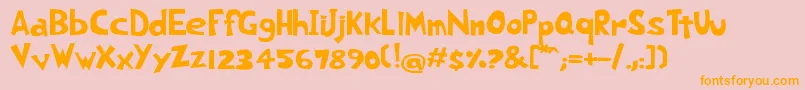 MorningDog Font – Orange Fonts on Pink Background
