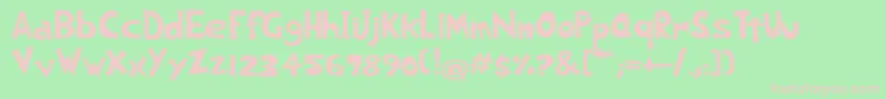 MorningDog Font – Pink Fonts on Green Background
