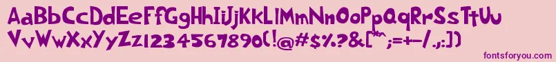 MorningDog Font – Purple Fonts on Pink Background