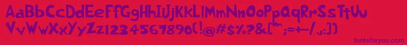 MorningDog Font – Purple Fonts on Red Background