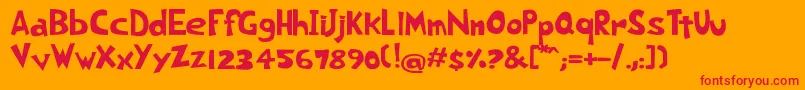 MorningDog Font – Red Fonts on Orange Background