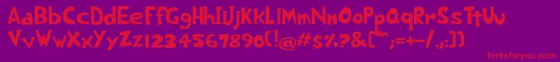MorningDog Font – Red Fonts on Purple Background