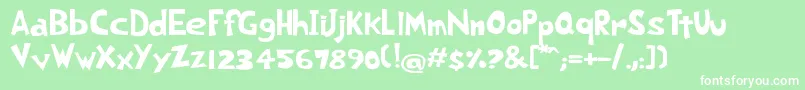 MorningDog Font – White Fonts on Green Background