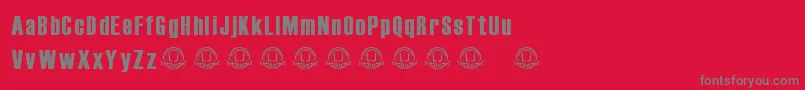 Instinto Font – Gray Fonts on Red Background