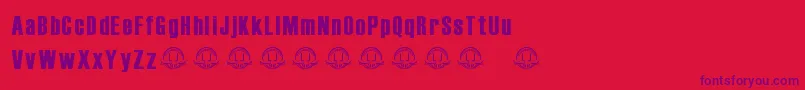 Instinto Font – Purple Fonts on Red Background