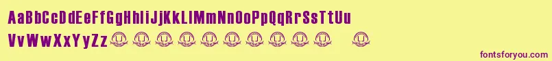 Instinto Font – Purple Fonts on Yellow Background