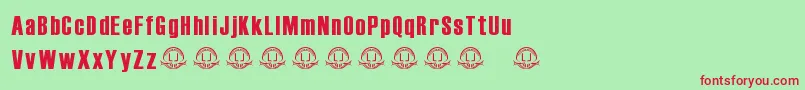 Instinto Font – Red Fonts on Green Background