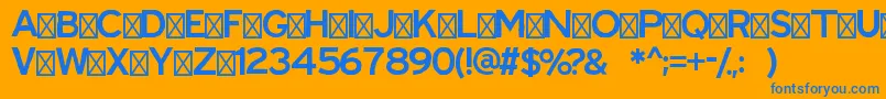 Шрифт RippleRegular – синие шрифты на оранжевом фоне