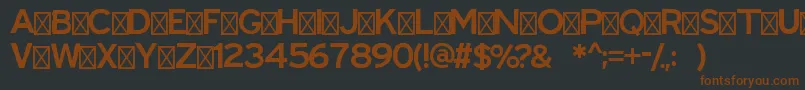 Шрифт RippleRegular – коричневые шрифты на чёрном фоне
