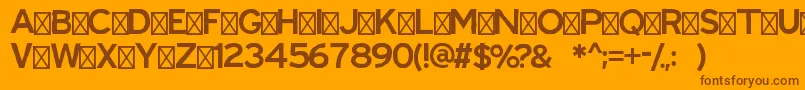 RippleRegular-Schriftart – Braune Schriften auf orangefarbenem Hintergrund