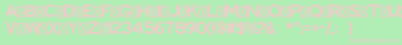 Шрифт RippleRegular – розовые шрифты на зелёном фоне