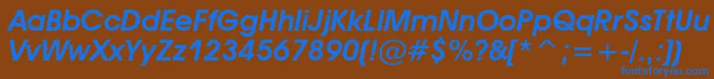 Шрифт AvantGardeDemiObliqueBt – синие шрифты на коричневом фоне
