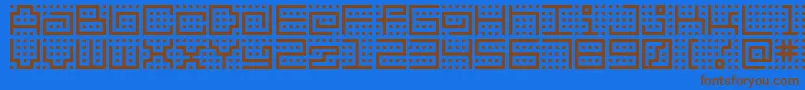 Bmkitchen Font – Brown Fonts on Blue Background