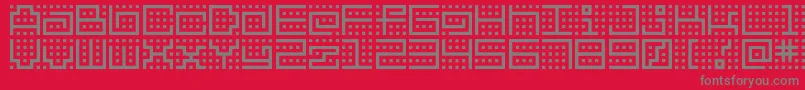 Bmkitchen Font – Gray Fonts on Red Background