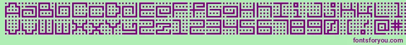 Bmkitchen Font – Purple Fonts on Green Background