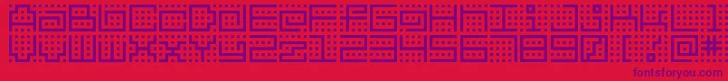 Bmkitchen Font – Purple Fonts on Red Background
