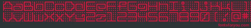 Bmkitchen Font – Red Fonts on Black Background